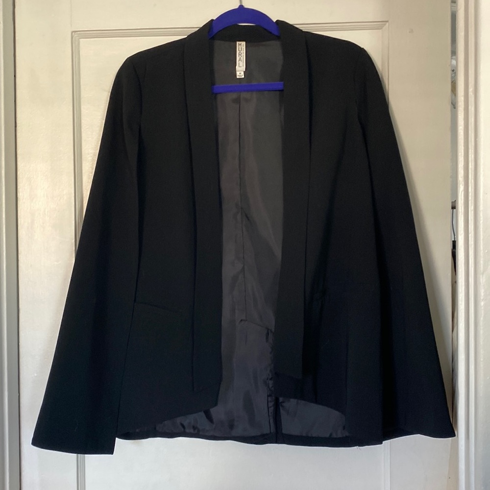 MURAL black cape jacket size M